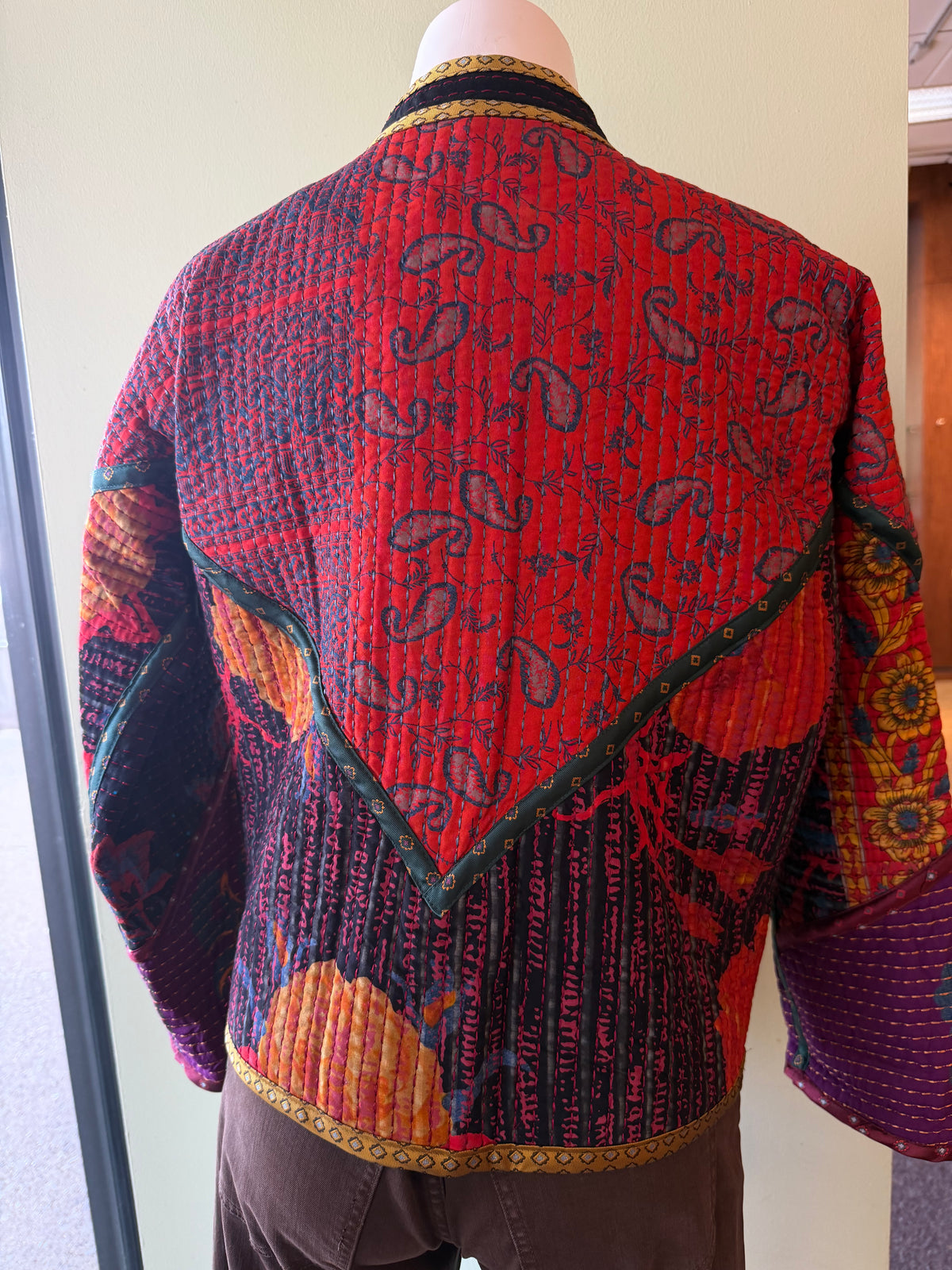 JOHN MARK OPEN FRONT LONG SLEEVE REVERSIBLE JACKET - MULTI