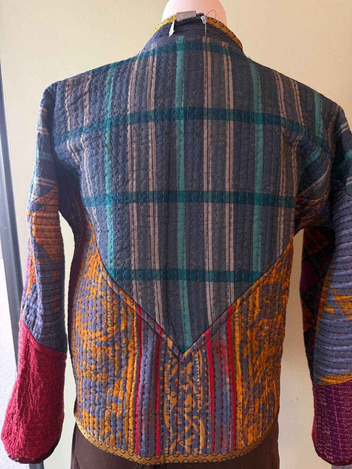 JOHN MARK OPEN FRONT LONG SLEEVE REVERSIBLE JACKET - MULTI