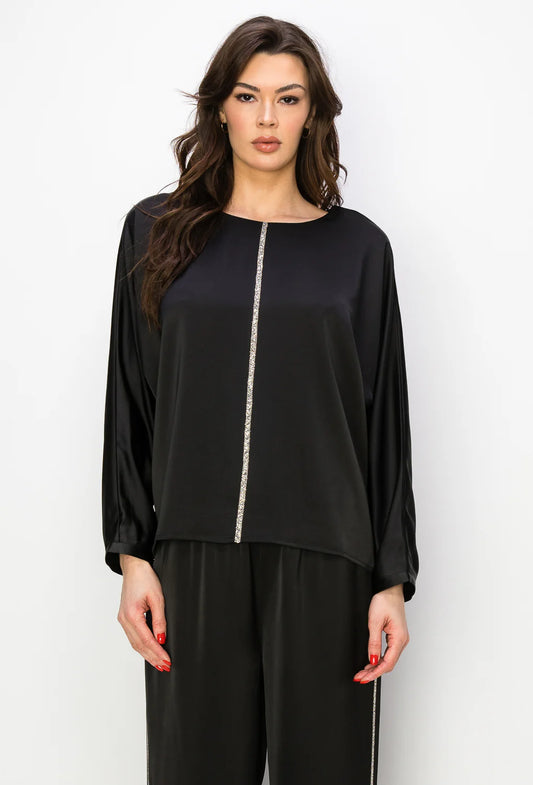 JOH WILMA TOP - BLACK