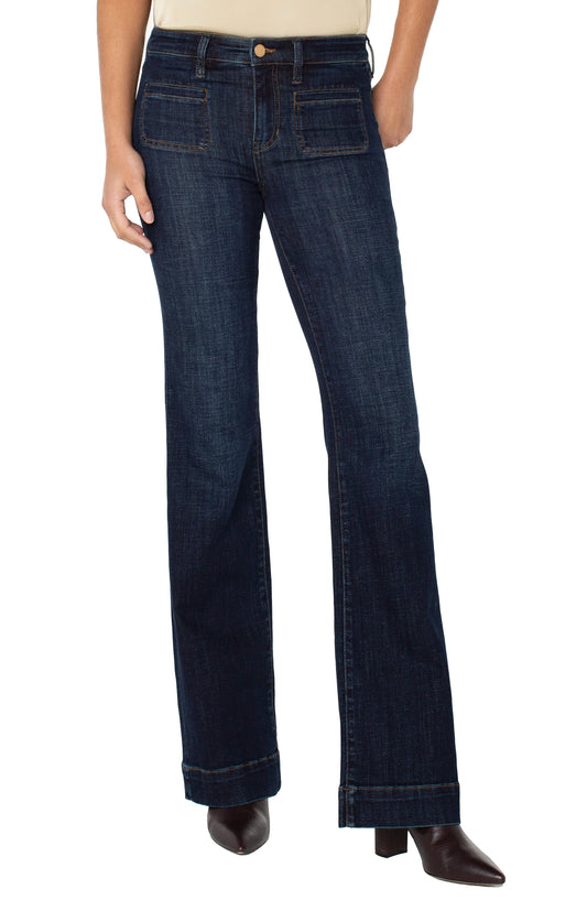 LIVERPOOL LUCY BOOTCUT W/ VINTAGE POCKETS - DENIM