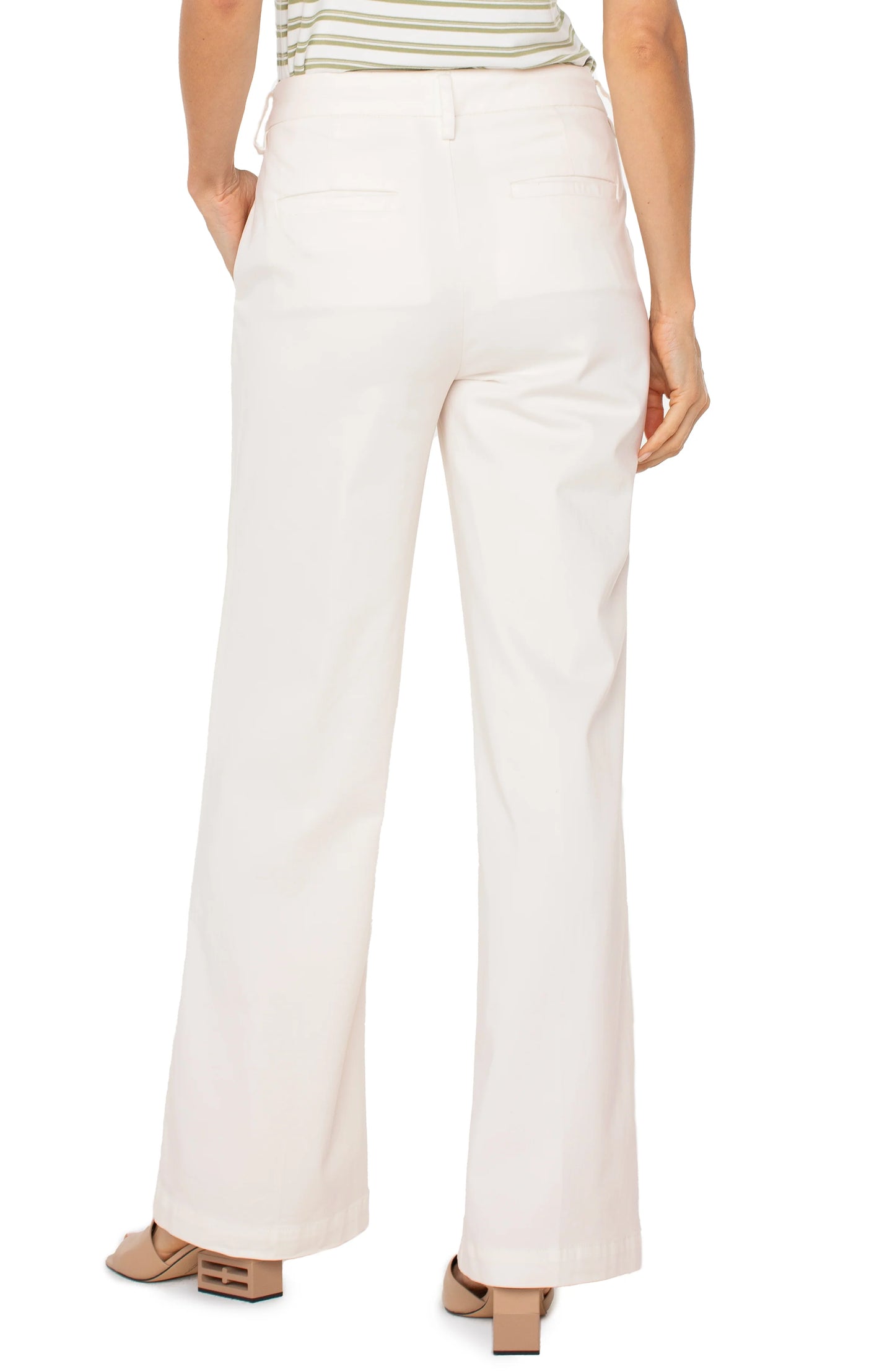 *SALE* LIVERPOOL KELSEY WIDE-LEG TROUSER - BONE