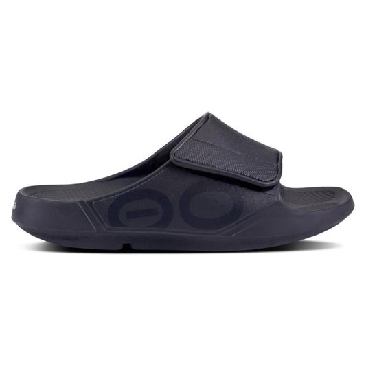 OOFOS VELCRO SLIDE - BLACK - 1550MBK