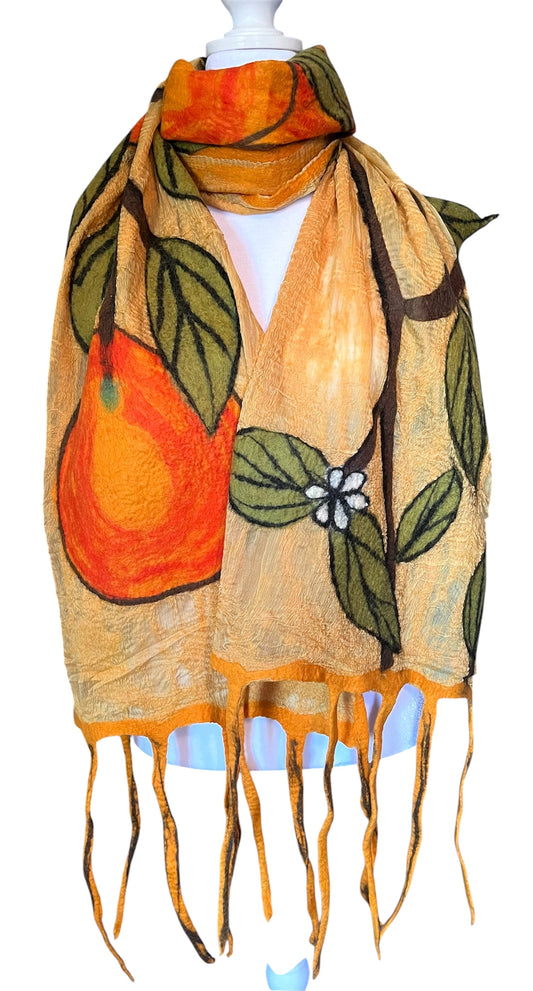 POMEGRANATE MOON SCARF - ORANGES