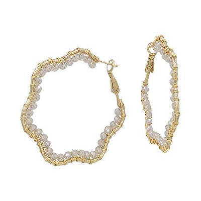 MEGHAN BROWNE STYLE ROSE EARRINGS - PINK