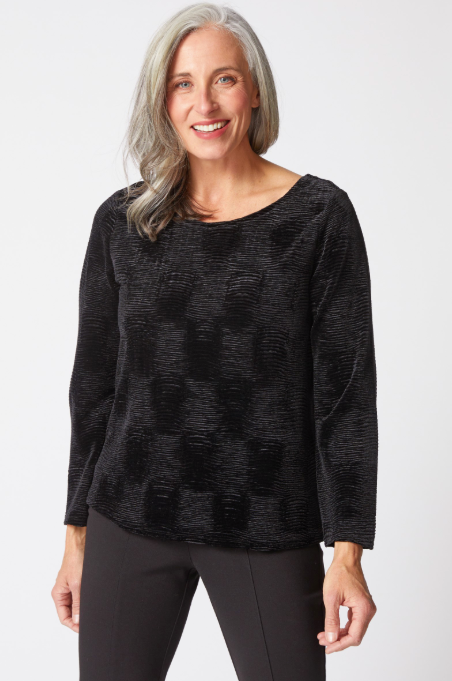 HABITAT BOATNECK TOP - BLACK