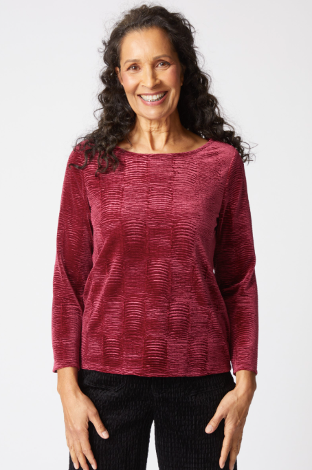 HABITAT BOATNECK TOP - WINE