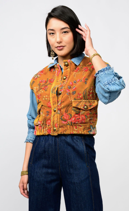 IVY JANE VELVETEEN VEST - MULTI