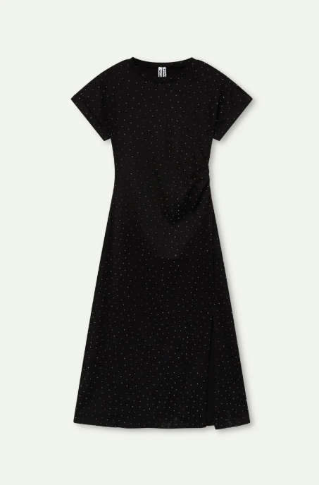 WILD PONY DRESS WITH RHINESTONES - BLACK