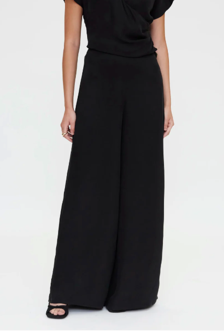 WILD PONY CREPE PANTS - BLACK