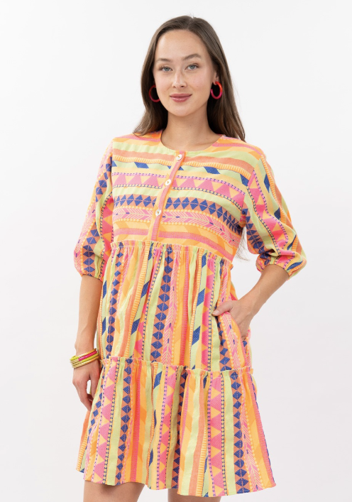 UNCLE FRANK ZIG/ZAG DRESS - MULTI