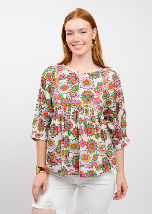 IVY JANE ABUNDANT COLORS TOP - MULTI
