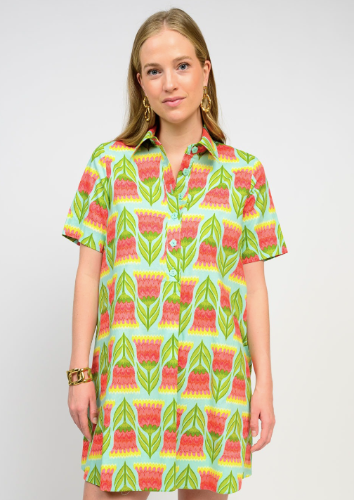UNCLE FRANK SWING SHIRT DRESS - MULTI