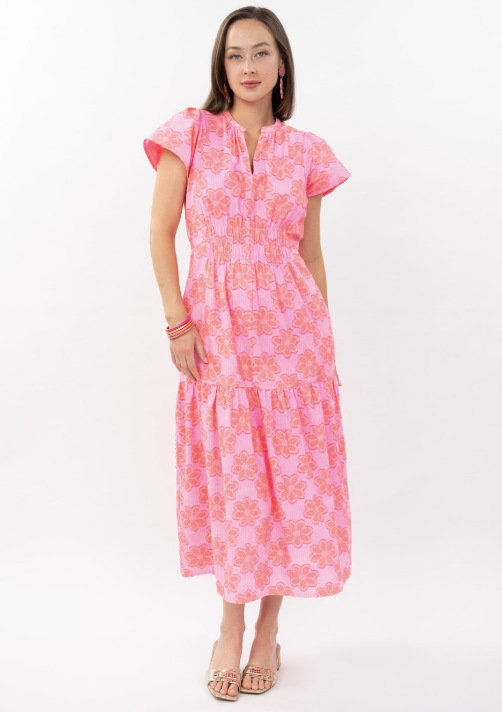 UNCLE FRANK CLIP DAISY DRESS - PINK