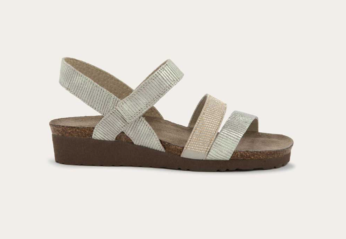 NAOT KRISTA - PLATINUM STRIPED SUEDE