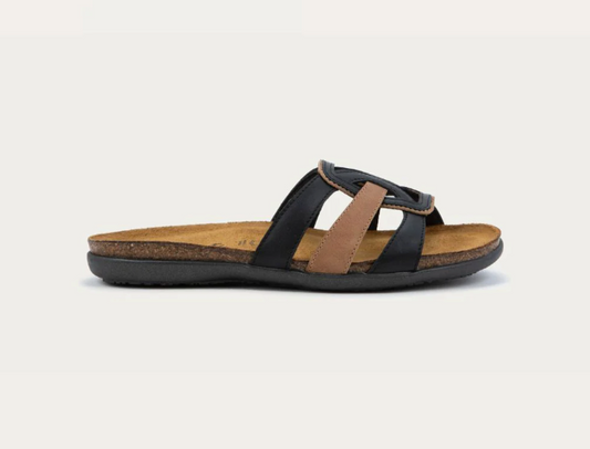 NAOT LIV - JET BLACK AND LATTE