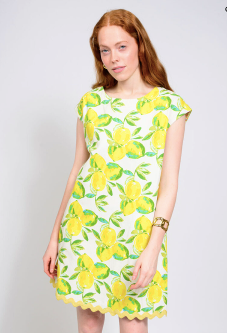 UNCLE FRANK LEMONADE DRESS - YELLOW MULTI