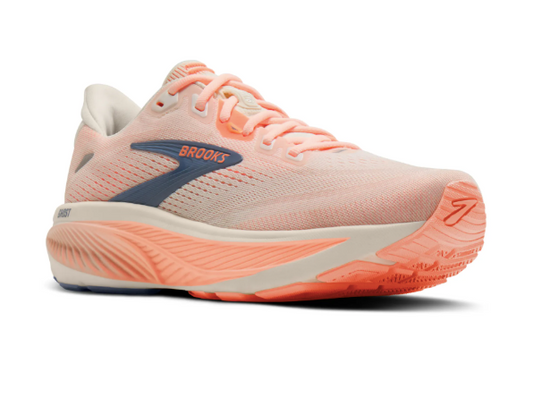 BROOKS GHOST 18 - STAR WHITE, CYBER PEACH, GRAY