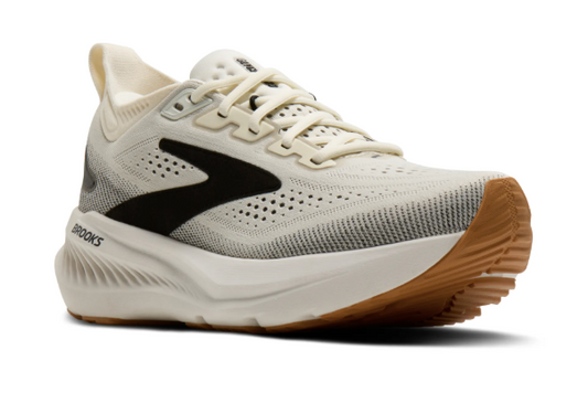 BROOKS GLYCERIN 23 - WHITE, BLACK, AND BISCUIT