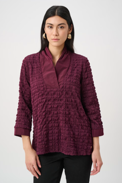 BUBBLE JACKET AND MEMORY TOP - ELDERBERRY