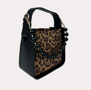 AHDORNED CARLY ANIMAL PRINTED SUEDE CROSSBODY - LEOPARD