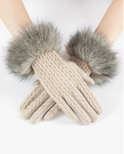ORIGINAL USA STOCK STITCH FAUX FUR - BEIGE
