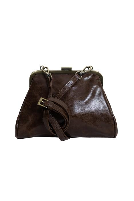 JOY SUSAN ELSA SMALL FRAME CROSSBODY - CHOCOLATE