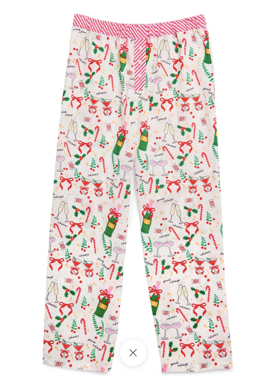 SHIRALEAH CELEBRATION BOXER PANT - IVORY MULTI