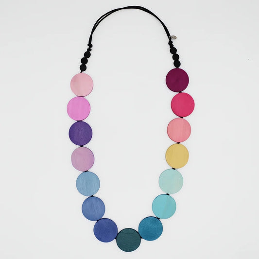 SYLCA DESIGNS RAINBOW BEAD NECKLACE