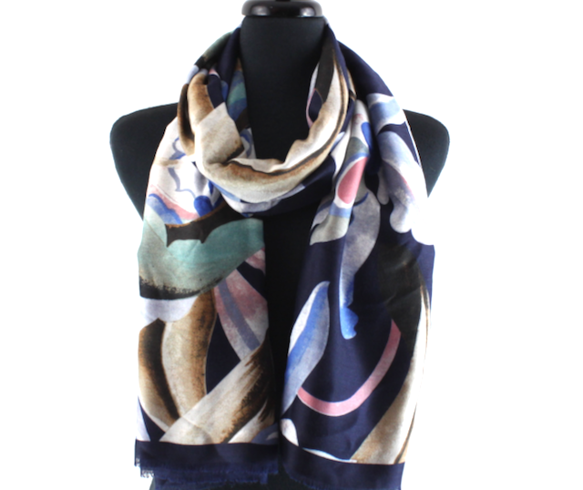 PRETTY PERSUASSION SCARF - NAVY MULTI