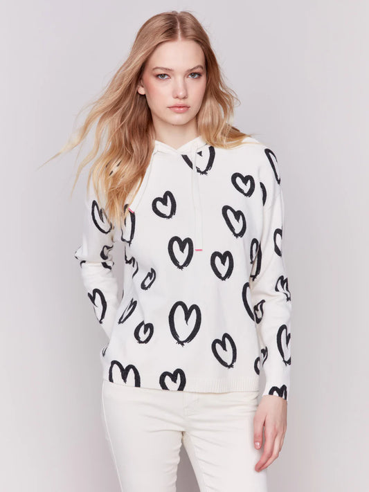 *SALE* CHARLIE B HOODED HEART SWEATER