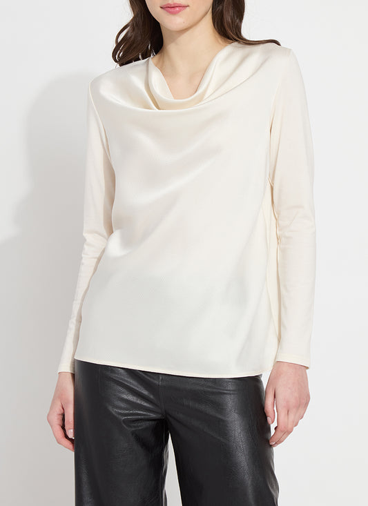 LYSSE INGRID COWL-NECK TOP - WINTER WHITE - 34401101