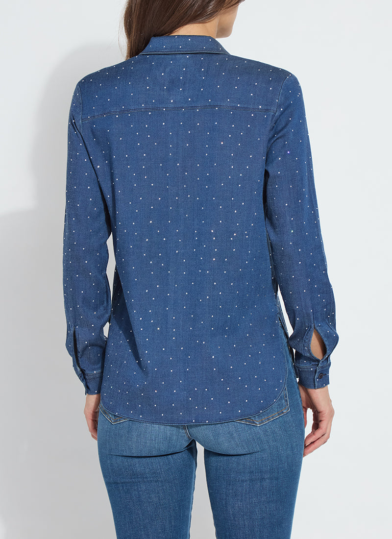 LYSSE CRYSTAL CHAMBRAY SHIRT