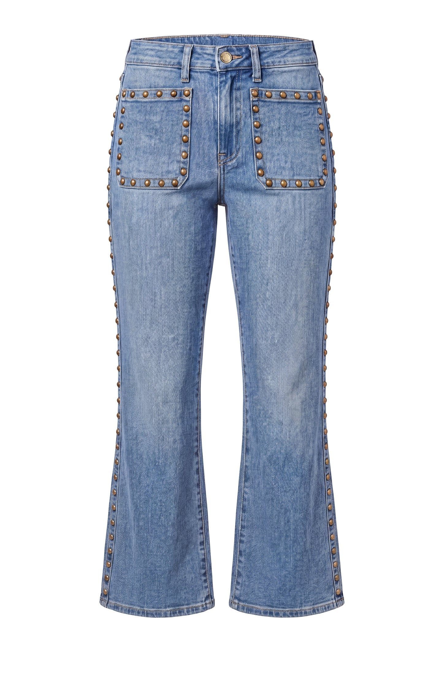 LIVERPOOL HANNAH FLARE WITH PATCH POCKETS AND STUDS