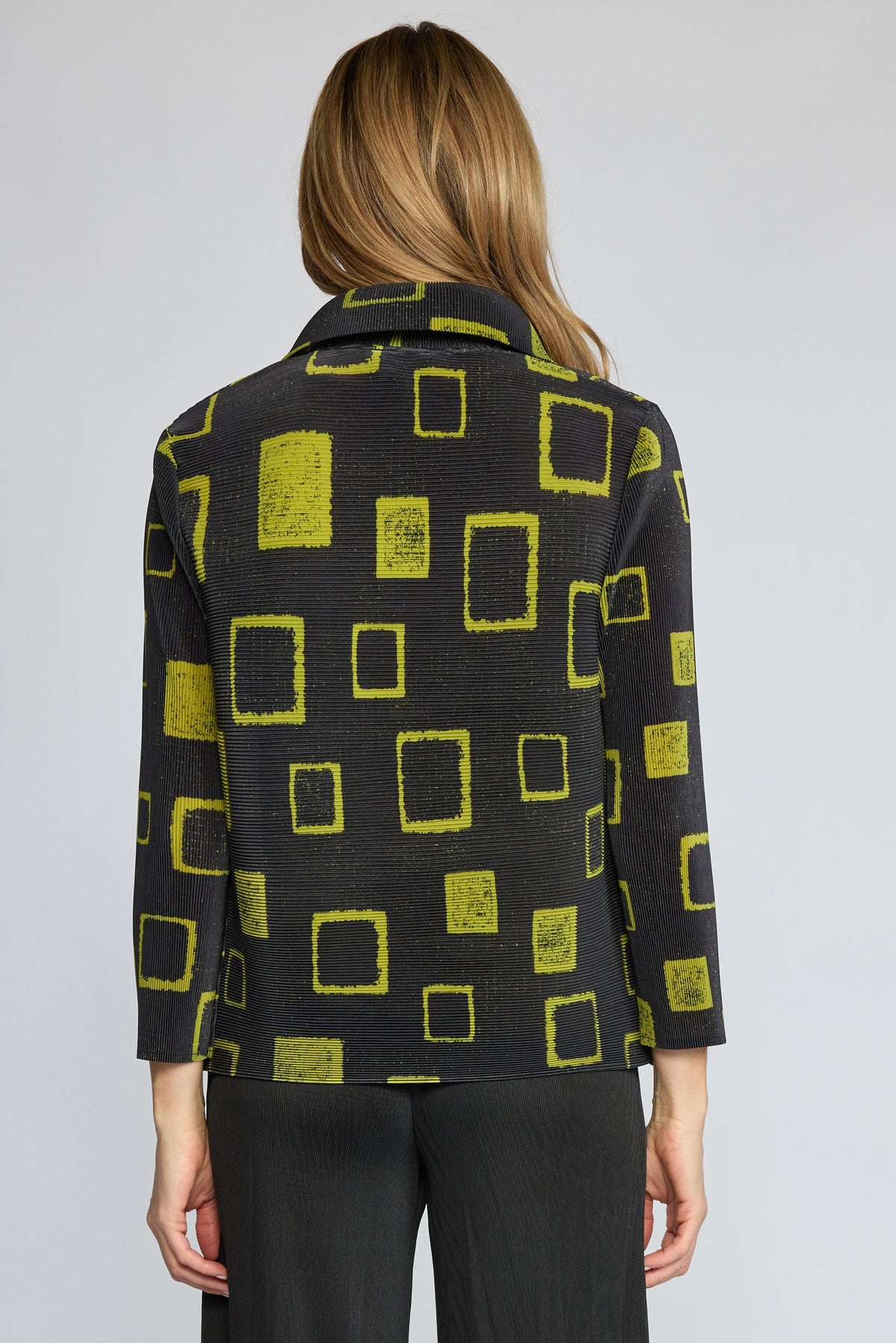 OLIVIA BY HABITAT PARISIAN PLEATS PRINT NIGHT OUT JACKET - PEAR