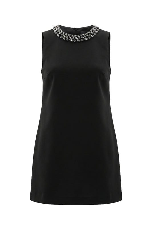 LIVERPOOL SLEEVELESS DRESS WITH EMBROIDERY - DRESS