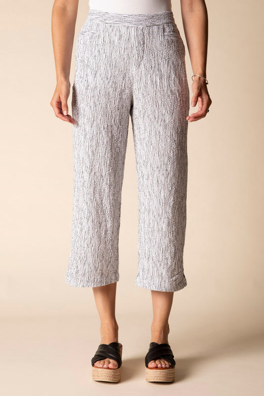 HABITAT PLEATED BUTTON CAPRI - WHITE MULTI
