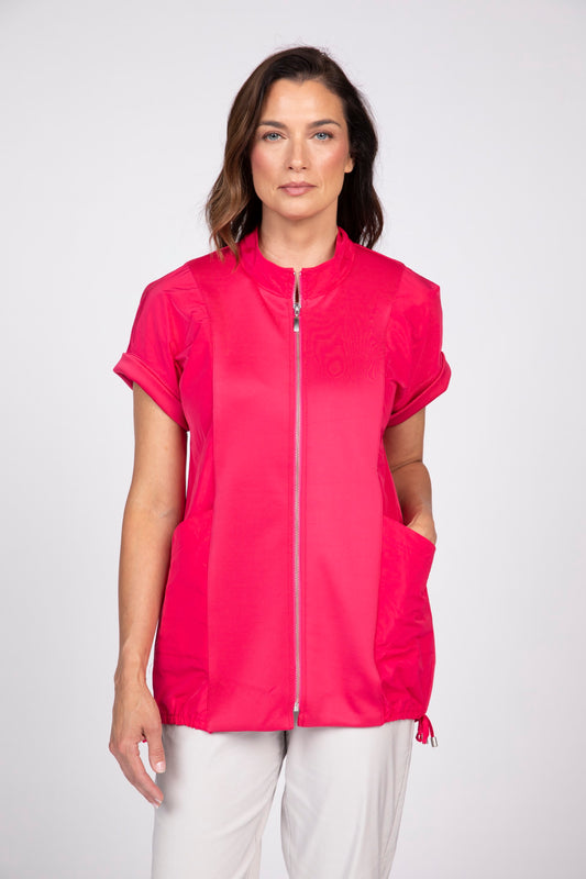SALE OLIVIA BY HABITAT MIXED MEDIA VEST - AZALEA