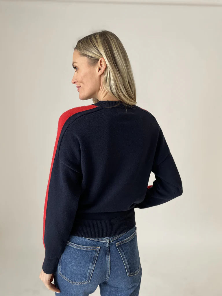 *SALE* SIX FIFTY LOFTIER HEART SWEATER - NAVY - 5510NVY