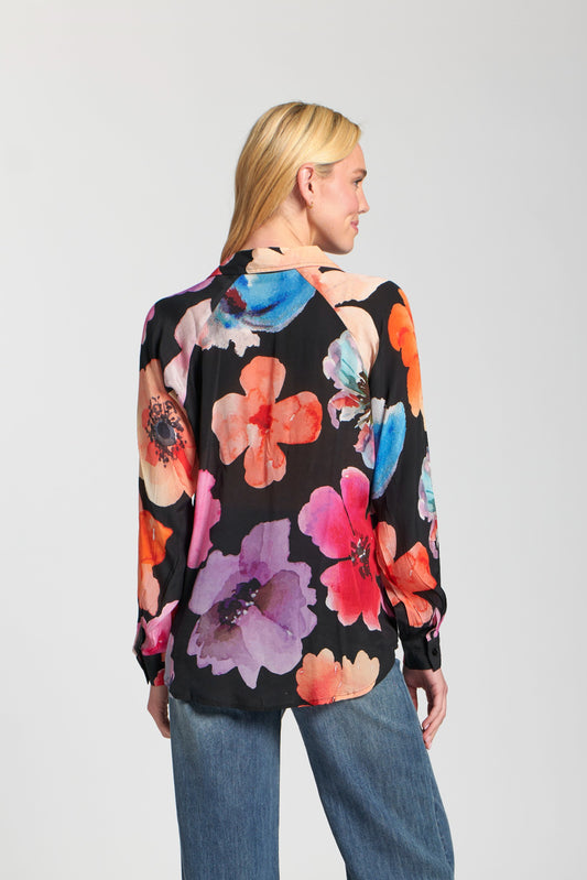 AP NY 1/2 PLACKET PULLOVER BLOUSE - PINK