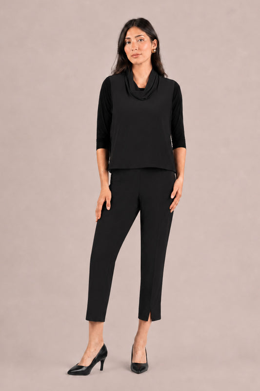 SYMPLI TOP IT UP SMOCK - BLACK