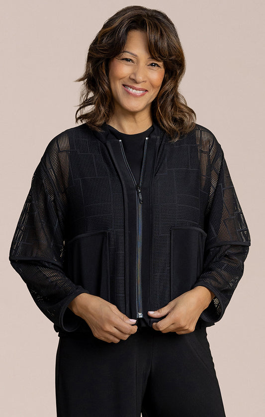SYMPLI HONEYCOMB MESH ME UP JACKET - BLACK