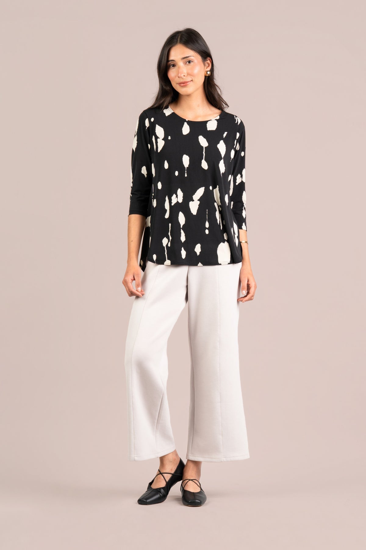 SYMPLI GO TO CLASSIC TEE PRINTED - CASHEW SPLATTER