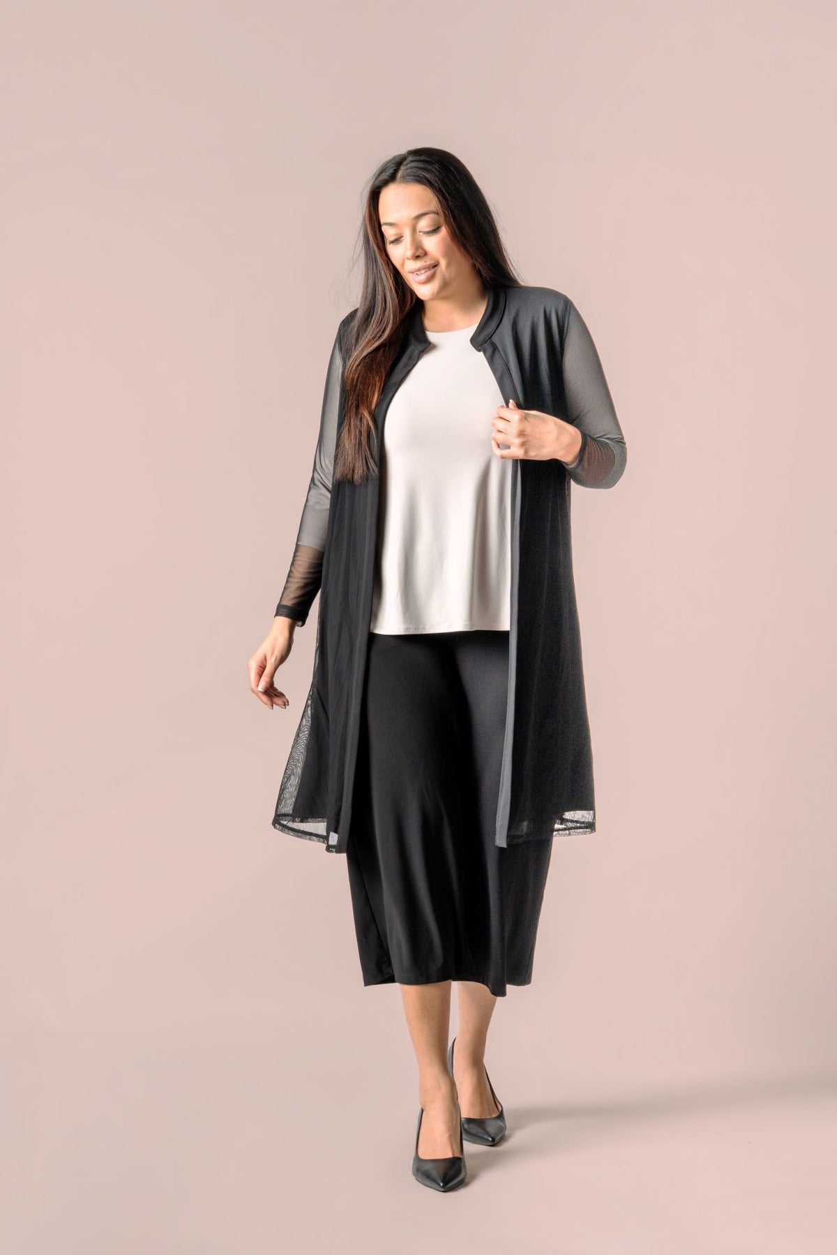 SYMPLI GRAND DUSTER PLACEMENT - IRIS CASHEW BLACK