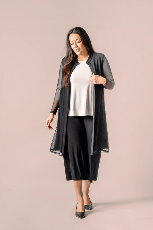 SYMPLI GRAND DUSTER PLACEMENT - IRIS CASHEW BLACK