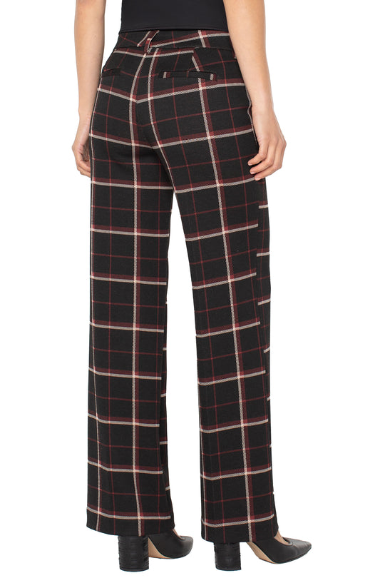 LIVERPOOL KELSEY WIDE-LEG TROUSER - BLACK MULTI
