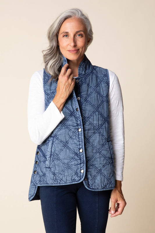 SALE HABITAT WINDJAMMER VEST - INDIGO